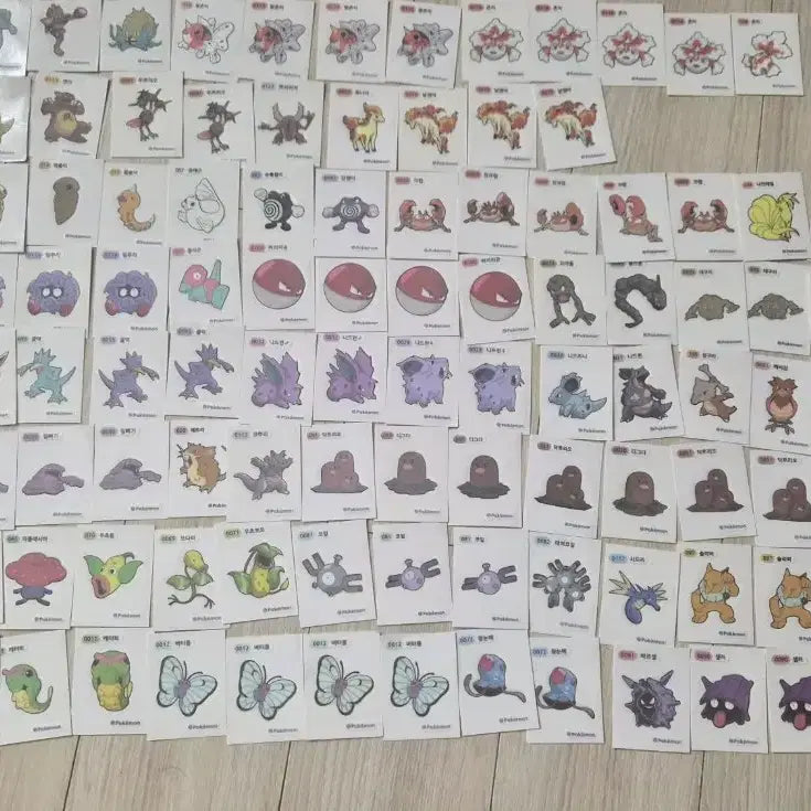 [BUNJANG] Pokemon Stickers (Gen 1) / 포켓몬 띠부씰 1세대 판매