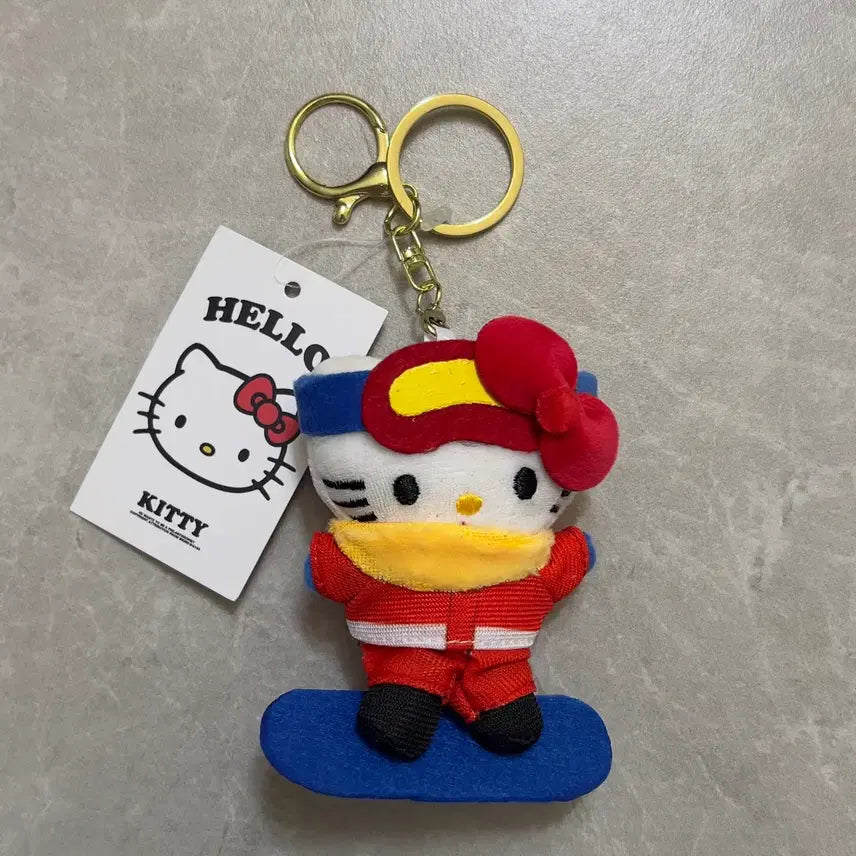 [BUNJANG] Hello Kitty Sports Snowboard Keyring / 헬로키티 스포츠 스노우보드 키링