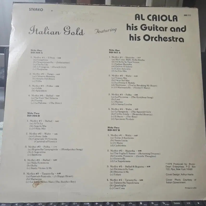 [BUNJANG] Al Caiola Italian Gold 2LP / 알 카이올라(Al Caiola)_Italian Gold_2LP USA