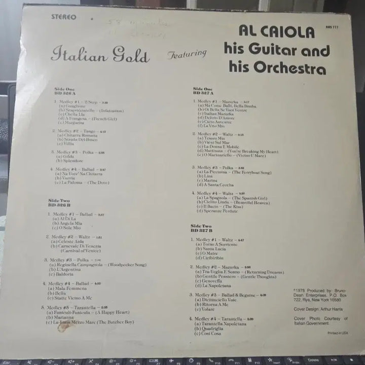 [BUNJANG] Al Caiola Italian Gold 2LP / 알 카이올라(Al Caiola)_Italian Gold_2LP USA