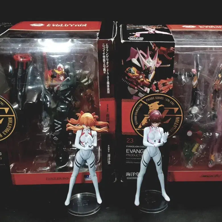 [BUNJANG] Revoltech Evangelion Unit-02 Alpha &amp; Unit-08 Gamma (Asuka &amp; Mari Plugsuit Ver.) / 할인,에반게리온,리볼텍,극장판,2,알파,8,감마,정품,개봉