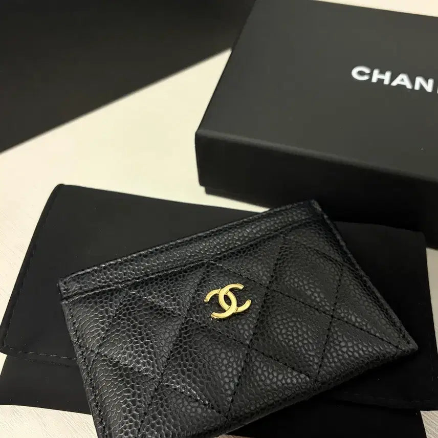 [BUNJANG] Chanel Caviar Card Holder GHW / 샤넬 캐비어 카드홀더 금장
