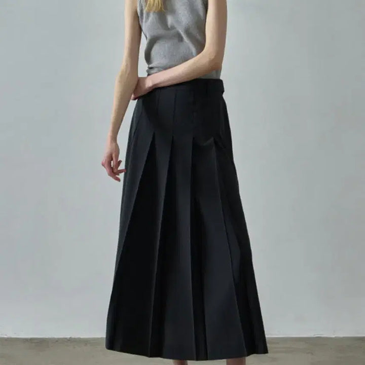 [BUNJANG] Facade Pattern Summer Wool Pleats Long Skirt XS / 파사드패턴 썸머울 플리츠 롱스커트 xs