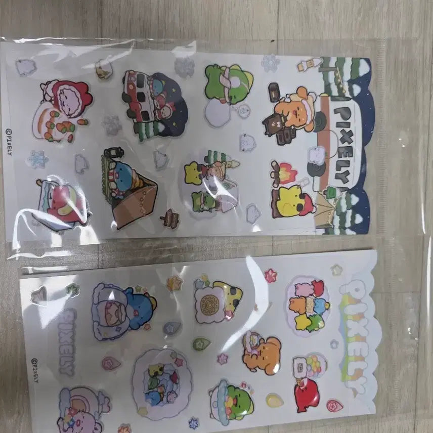 [BUNJANG] Pixely Misuban Exhibition Fluffy Sticker Set (2 Types) / 픽셀리 미수반 전시회 폭신 스티커 2종