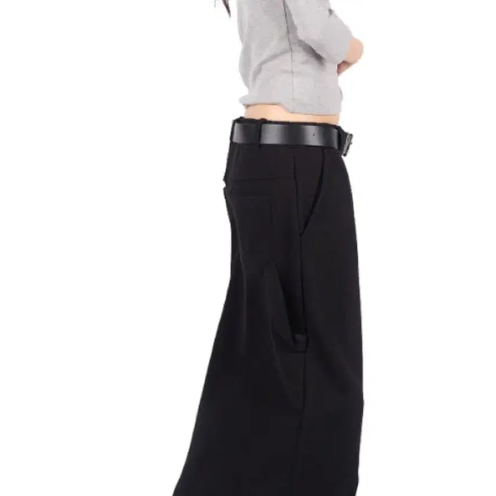 [BUNJANG] Reetkeem Carpenter Sweat Skirt Black / 릿킴 스커트 (carpenter sweat skirt)