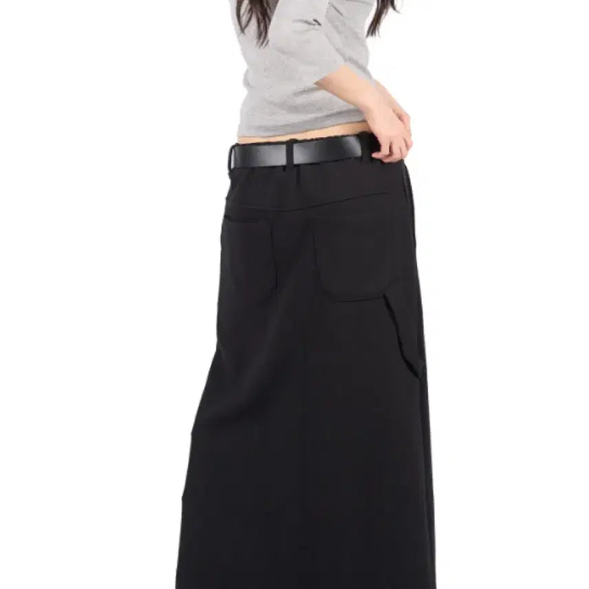 [BUNJANG] Reetkeem Carpenter Sweat Skirt Black / 릿킴 스커트 (carpenter sweat skirt)