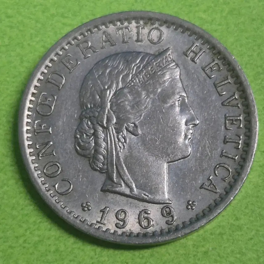 [BUNJANG] 1969 Swiss 20 Rappen Coin / 1969 스위스 20라펜 동전 M3211