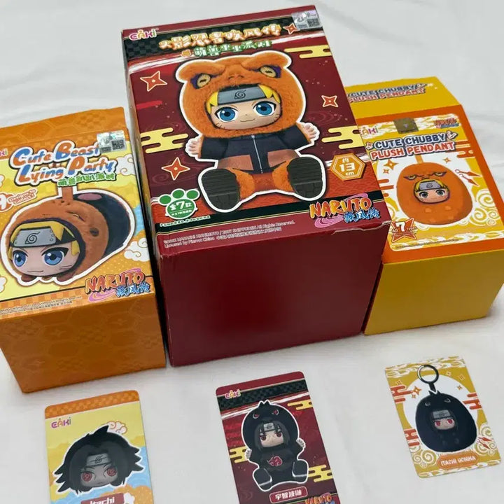 [BUNJANG] Eaki Naruto Shippuden Nabubu Uchiha Itachi Plush Bundle Set / 새상품 일괄) 나루토 질풍전 나부부 우치하 이타치 eaki 동글이 누이