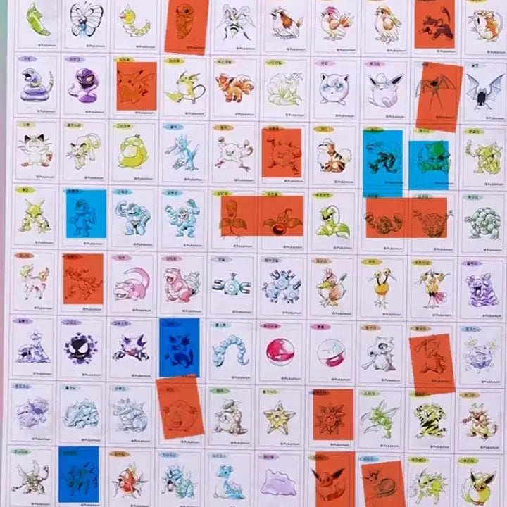 [BUNJANG] Pokemon Sticker Artwork Complete Set (83 Types) / 포켓몬 띠부씰 아트워크 99종 미개봉 일괄 판매