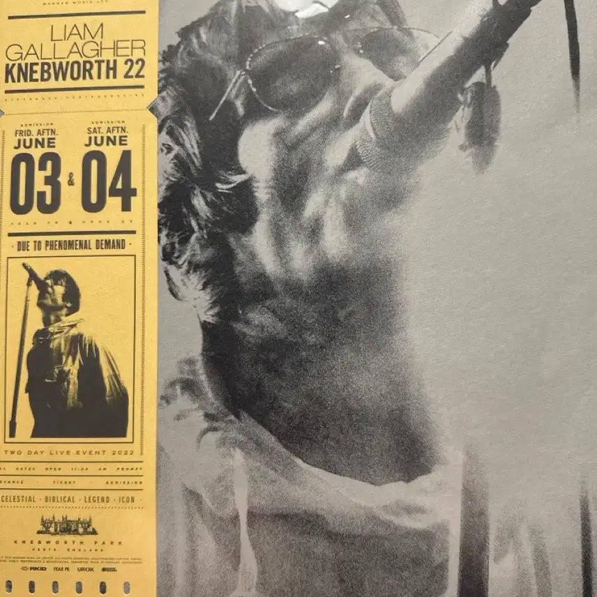 [BUNJANG] Liam Gallagher Knebworth 22 Live LP Vinyl Yellow Edition / 리암 갤러거 Knebworth 라이브 LP 바이닐 옐로우반