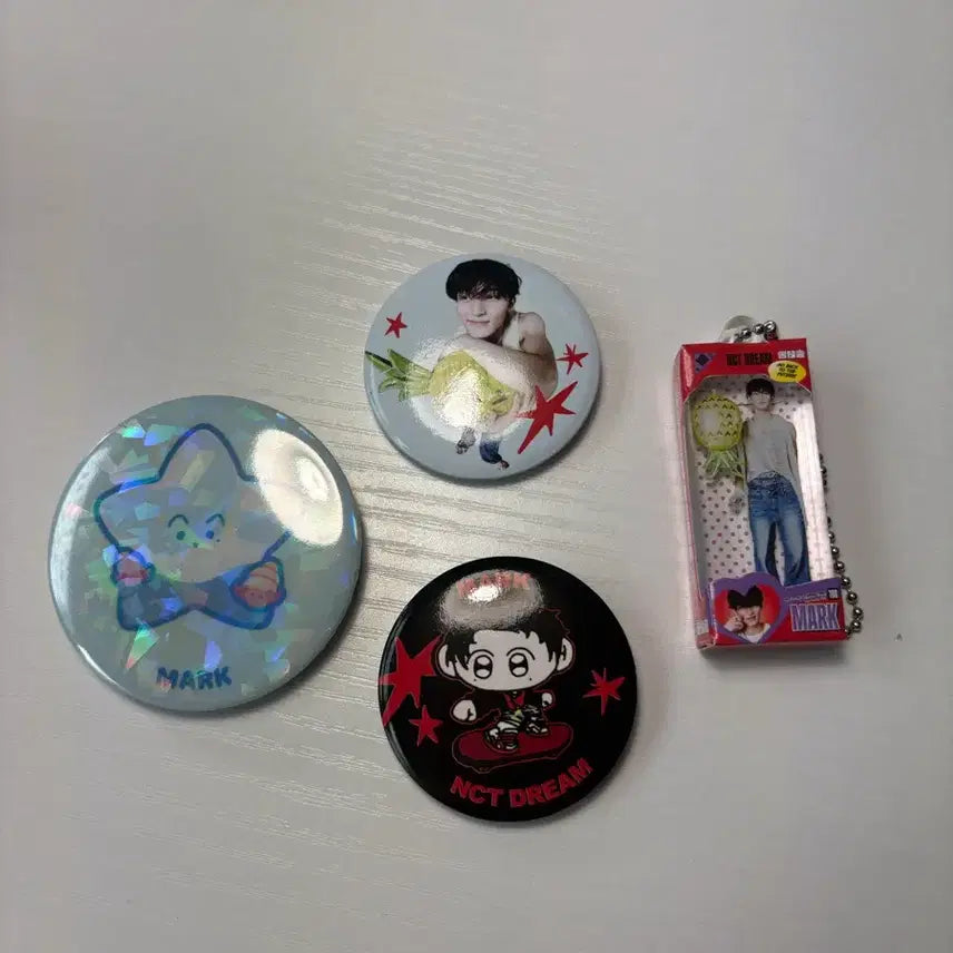 [BUNJANG] NCT Mark Popup Badge Keychain Set / 일괄) nct 마크 팝업 뱃지 키링 물가사리