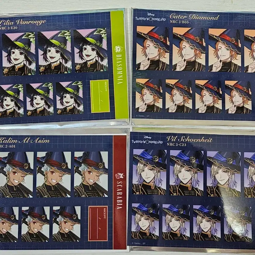 [BUNJANG] Twisted Wonderland Bloom Birthday Card Set / 트위스테 블룸 버스데이 생일 증사 엽서 릴리아 케이터 카림 빌 일괄