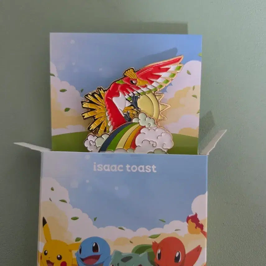 [BUNJANG] Pokemon Ho-Oh Pocket Toast Badge / 포켓몬 이삭토스트 칠색조 뱃지