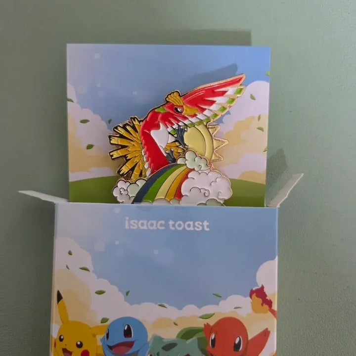 [BUNJANG] Pokemon Ho-Oh Pocket Toast Badge / 포켓몬 이삭토스트 칠색조 뱃지