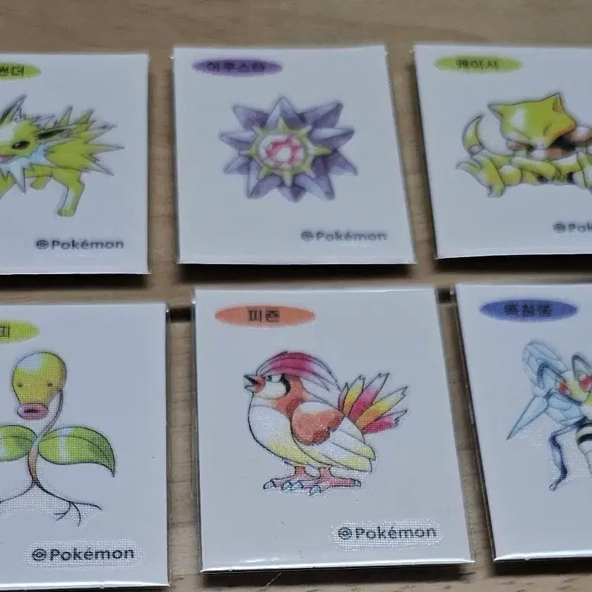 [BUNJANG] Pokemon Artwork Sticker Set (6 pcs) / 포켓몬 아트웍띠부씰 6장 일괄