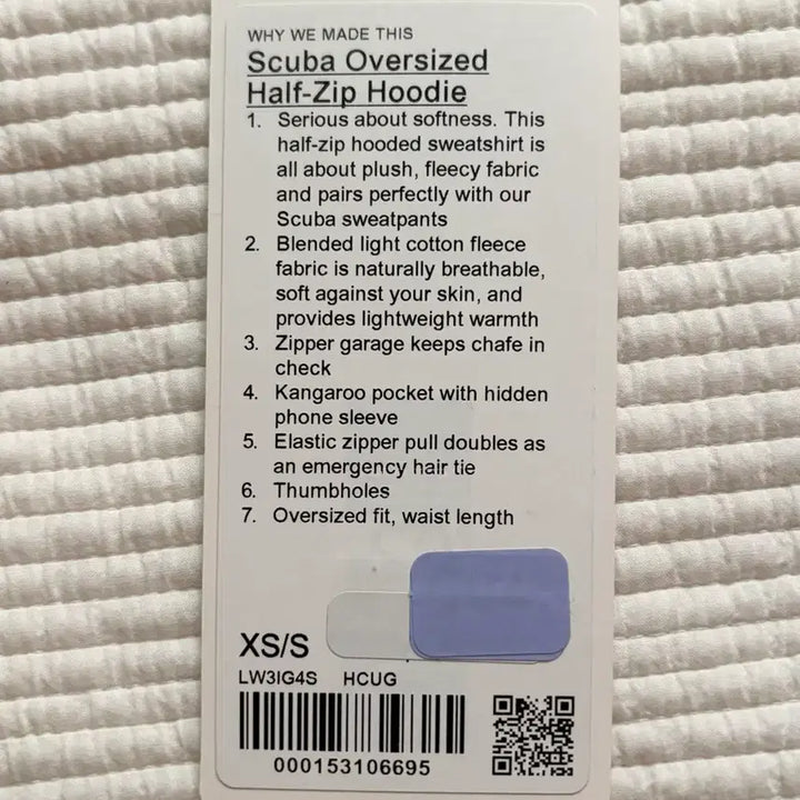 [BUNJANG] Lululemon Scuba Oversized Half-Zip Hoodie / [새 상품] 룰루레몬 스쿠바 오버사이즈드 하프집 후디