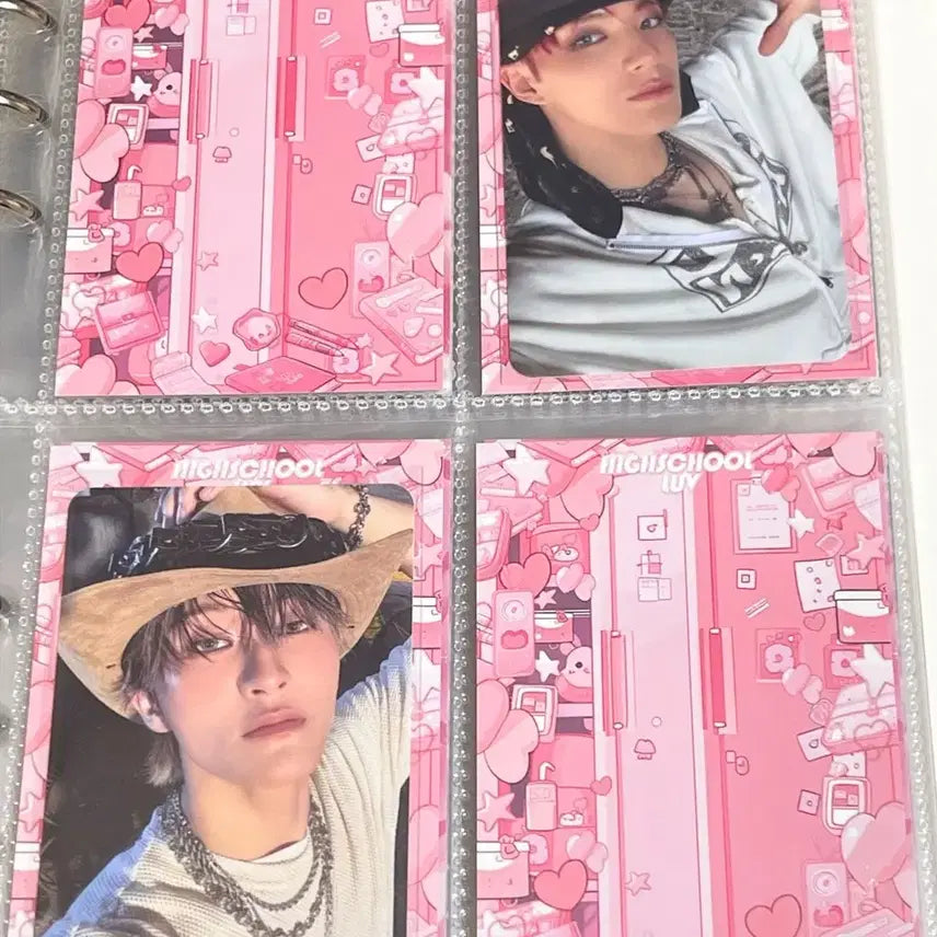 [BUNJANG] High School Love Binder Insert Sleeves &amp; Backing Paper / 하이스쿨러브 바인더 대지 포카 포장 하드슬리브 뒷대지 처분