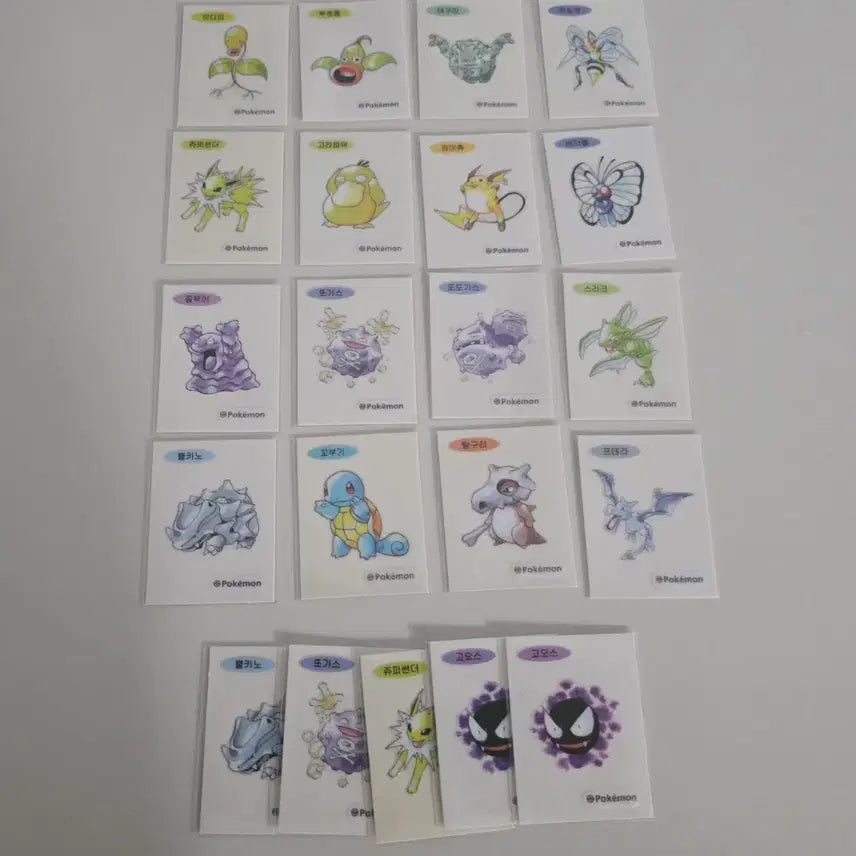 [BUNJANG] Pokemon Artworks Ttibusil Bundle Set (21 pcs) / 포켓몬 아트웍 띠부씰 21장 일괄 판매합니다.