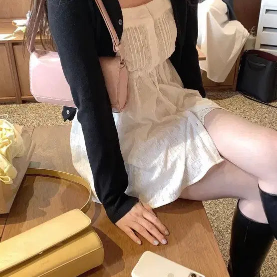 [BUNJANG] AidinAble Layered Sleeveless Blouse Dress / 에이딘에이블 나시 레이어드 블라우스 원피스