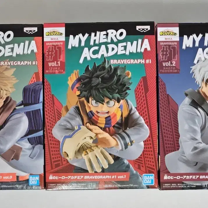 [BUNJANG] BRAVEGRAPH Bakugo Midoriya Todoroki Bundle Set Figures (Sealed) / [미개봉 일괄] BRAVEGRAPH 바쿠고 미도리야 토도로키 피규어