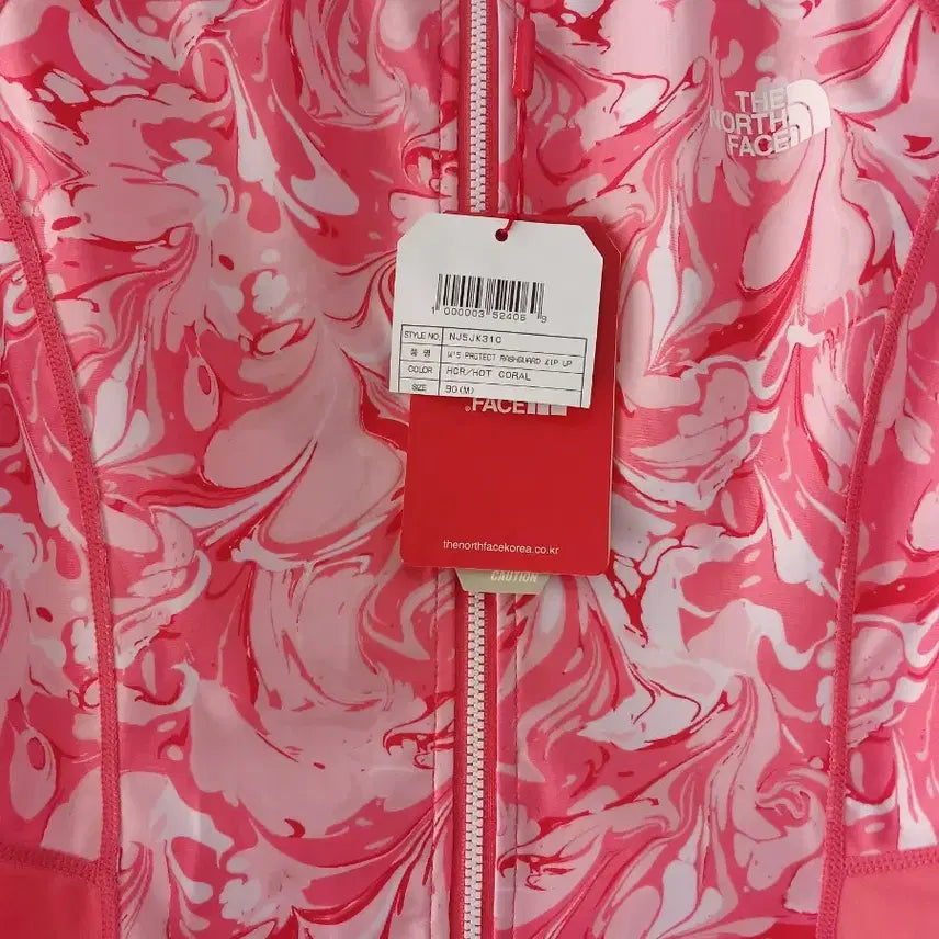 [BUNJANG] The North Face Rash Guard Pink White Pattern / 새상품)노스페이스 래쉬가드 핑크 화이트 패턴