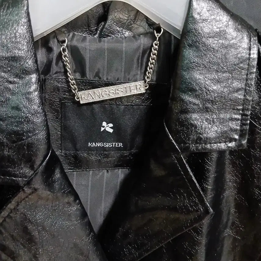 [BUNJANG] Kang Sisters Leather Vest Long / 강자매 레더 베스트 롱