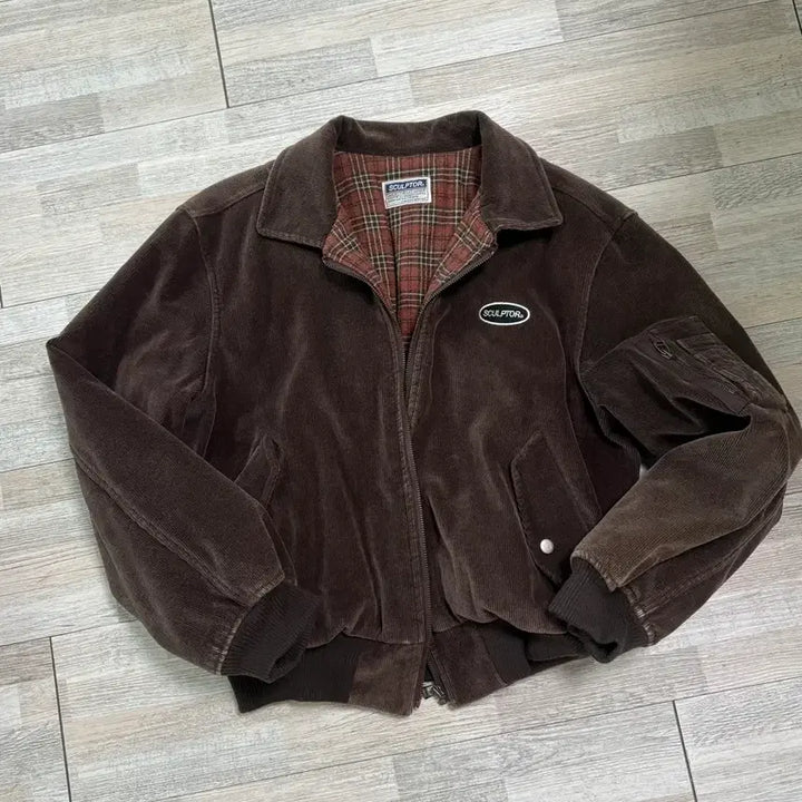 [BUNJANG] Sculptor Corduroy Bomber Jacket Brown / 스컬프터 코듀로이 봄버 자켓 A1482