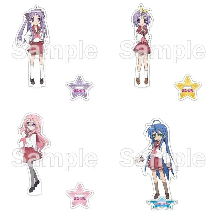 [BUNJANG] Lucky Star Kagami Hiiragi Acrylic Stand Bundle Set / 일괄) 러키스타 마츠모토 상사 아크릴스탠드 카가미 코나타