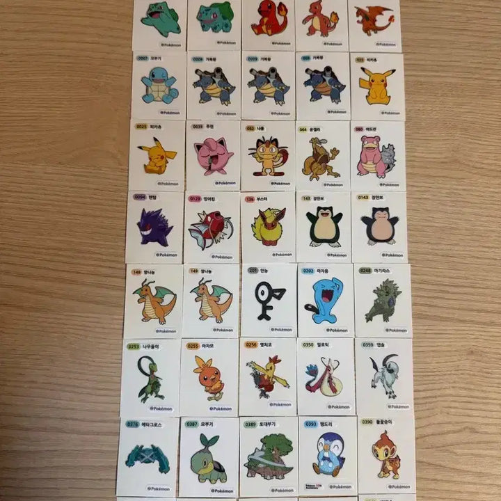 [BUNJANG] Pokemon Sticker Collection (45 Types) / 포켓몬 띠부씰 51종