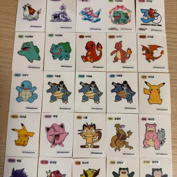 [BUNJANG] Pokemon Sticker Collection (45 Types) / 포켓몬 띠부씰 51종