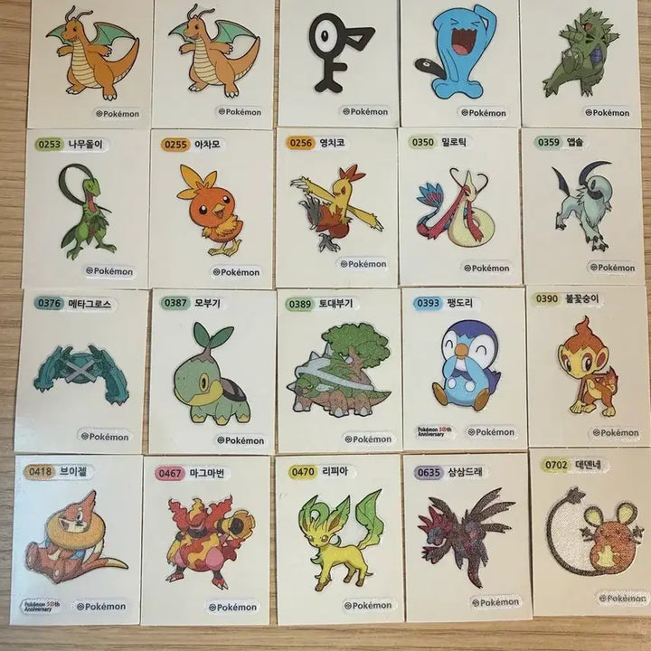[BUNJANG] Pokemon Sticker Collection (45 Types) / 포켓몬 띠부씰 51종