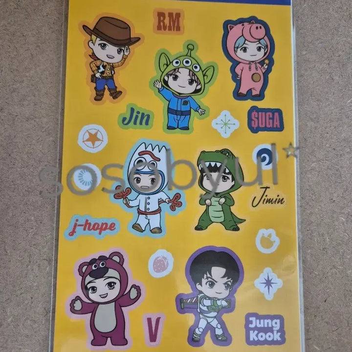 [BUNJANG] BTS x Toy Story Collaboration Sticker Set (Sealed) / (미개봉)BTS X  토이 스토리 콜라보 스티커 세트