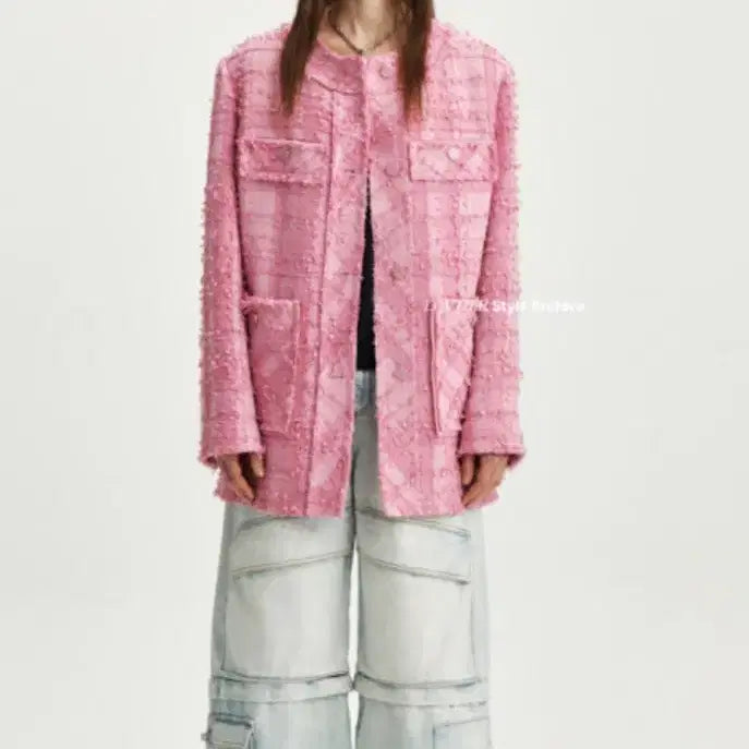 [BUNJANG] Matinkim Cargo Denim Pants Light Blue / 마뗑킴 킴마틴 카고 데님 팬츠