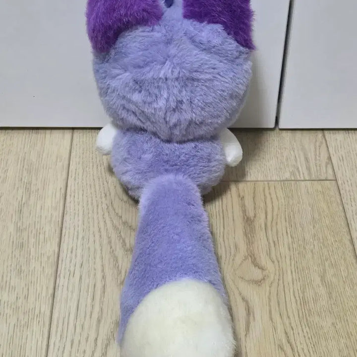 [BUNJANG] Sanrio Lavender Fox Tail Kitty Plush / 희귀 고전 산리오 라벤더 여우 꼬리펑 키티