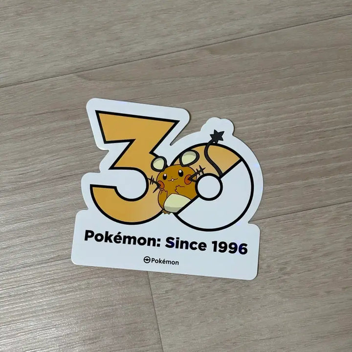 [BUNJANG] Pokemon 30th Anniversary Dedenne Logo Sticker / 포켓몬 30주년 로고스티커 데덴네