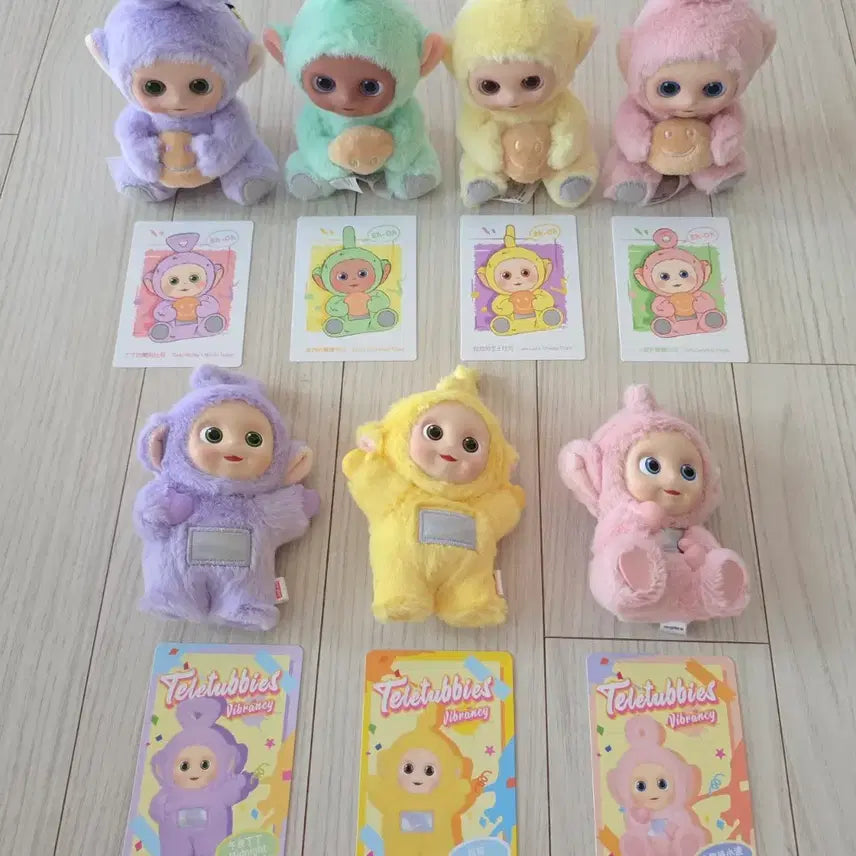 [BUNJANG] Pop Mart Teletubbies Keychain (4 Types) + Figure (3 Types) Bundle Set / [정품] 팝마트 텔레토비 키링(4종) + 피규어(3종) 일괄