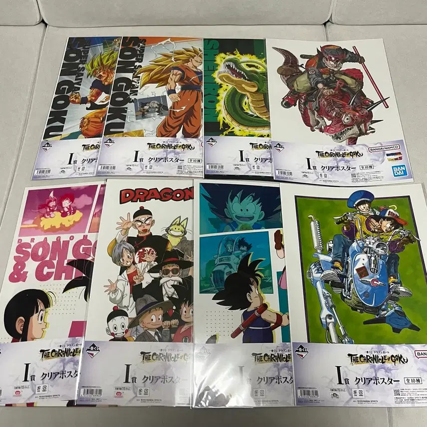 [BUNJANG] Dragon Ball Ichiban Kuji Son Goku Generations Clear Poster Set (8 Types) / 제일복권 드래곤볼 손오공연대기 I상 클리어포스터 8종 일괄