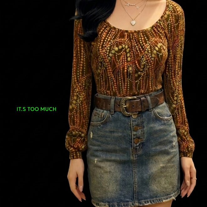 [BUNJANG] Retro Floral Puff Sleeve Blouse / Q1878 복고블라우스 여성티셔츠 여자티셔츠 여성블라우스 플라워블라우스