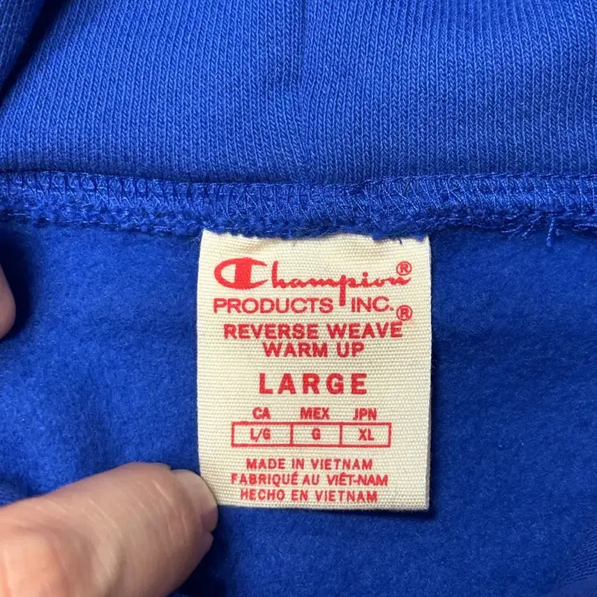 [BUNJANG] Palace x Champion Seoul Hoodie Blue 24FW / 팔라스 x 챔피온 샵 후드 서울 블루 - 24FW L