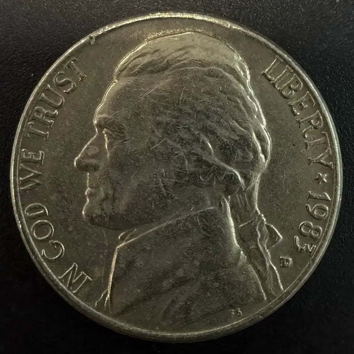 [BUNJANG] 1983 United States Jefferson Nickel Coin / 1983년 미국 제퍼슨 5센트 동전 w1650