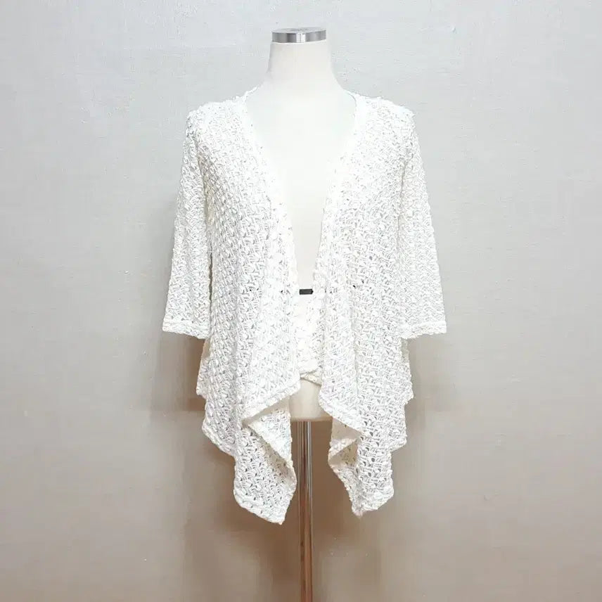 [BUNJANG] Cecil McBee Lace Mesh Open Cardigan / 새상품)세실맥비 레이스 망사 오픈 가디건 44-55