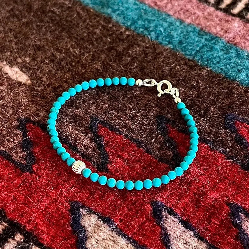 [BUNJANG] Turquoise Bracelet 21cm 925 Sterling Silver / 터키석 팔찌 21cm 925실버