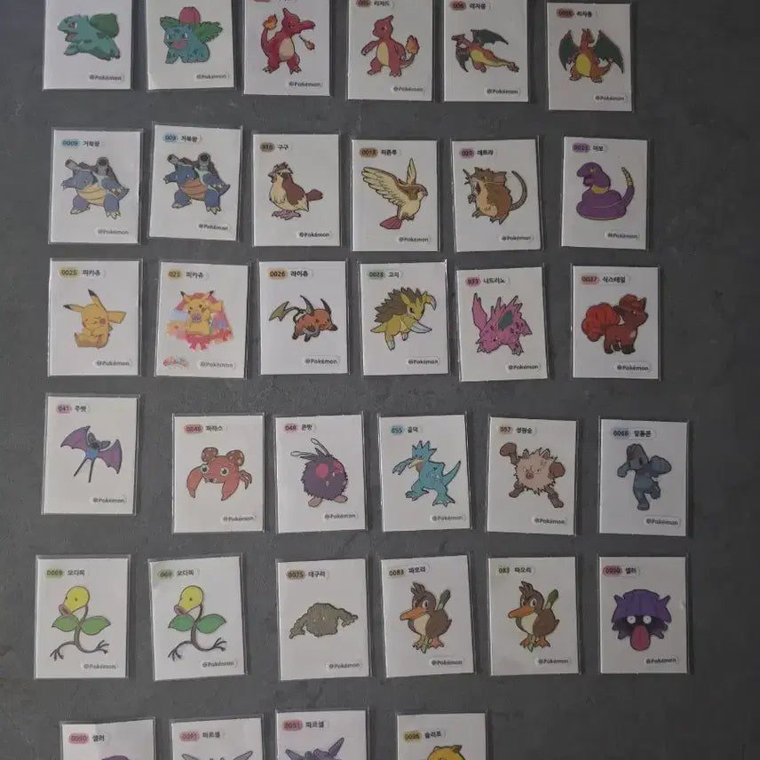 [BUNJANG] Vintage Pokemon Sticker Bundle Set / 포켓몬 띠부띠부씰 고전 수집 일괄판매
