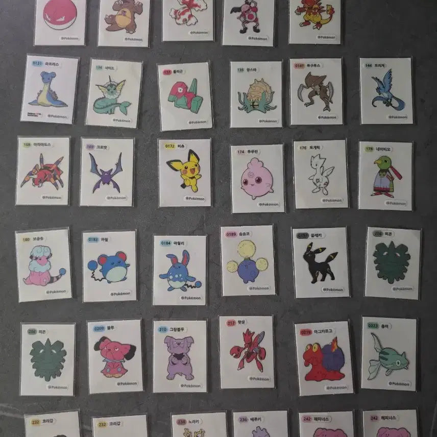 [BUNJANG] Vintage Pokemon Sticker Bundle Set / 포켓몬 띠부띠부씰 고전 수집 일괄판매