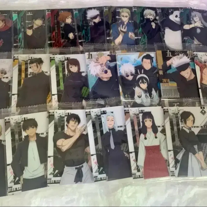 [BUNJANG] Jujutsu Kaisen Wafer Card Set - Gojo Satoru, Geto, Nanami, Megumi, Yuji, Toge (Rare) / 주술회전 웨하스카드 고죠사토루 레어 게토 나나미 메구미 유지 토게 일괄