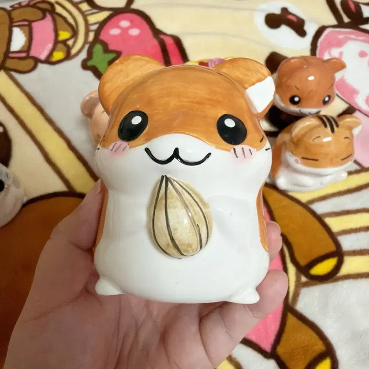 [BUNJANG] Classic Hamster Club Ceramic Piggy Bank Full Set / [풀세트] 고전 햄스터클럽 도자기 저금통