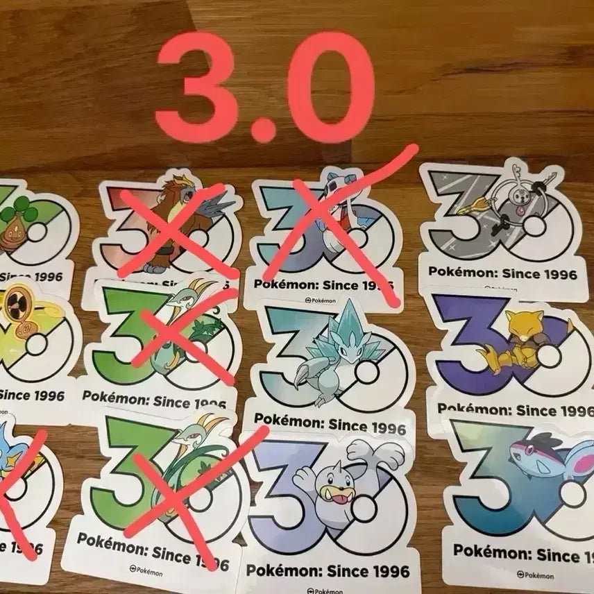 [BUNJANG] Pokemon 30th Anniversary Logo Sticker / 포켓몬 30주년 로고스티커