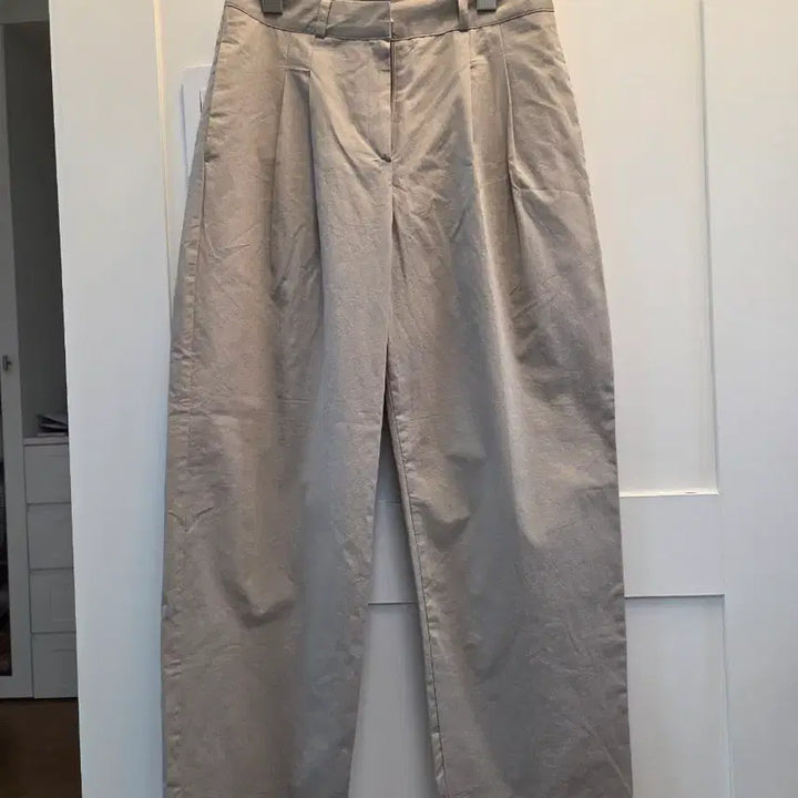 [BUNJANG] Basic Gray Wide Slacks / 기본 그레이색와이드 슬랙스
