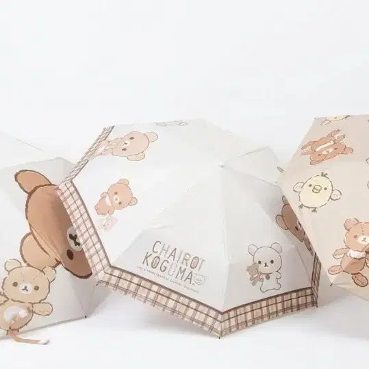 [BUNJANG] Rilakkuma Authentic Folding Fully Automatic UV Protection Umbrella Gift Box Set (3 Types) / 리락쿠마 캐릭터 정품 접이식 완전자동 uv차단 양우산 선물박스 3종