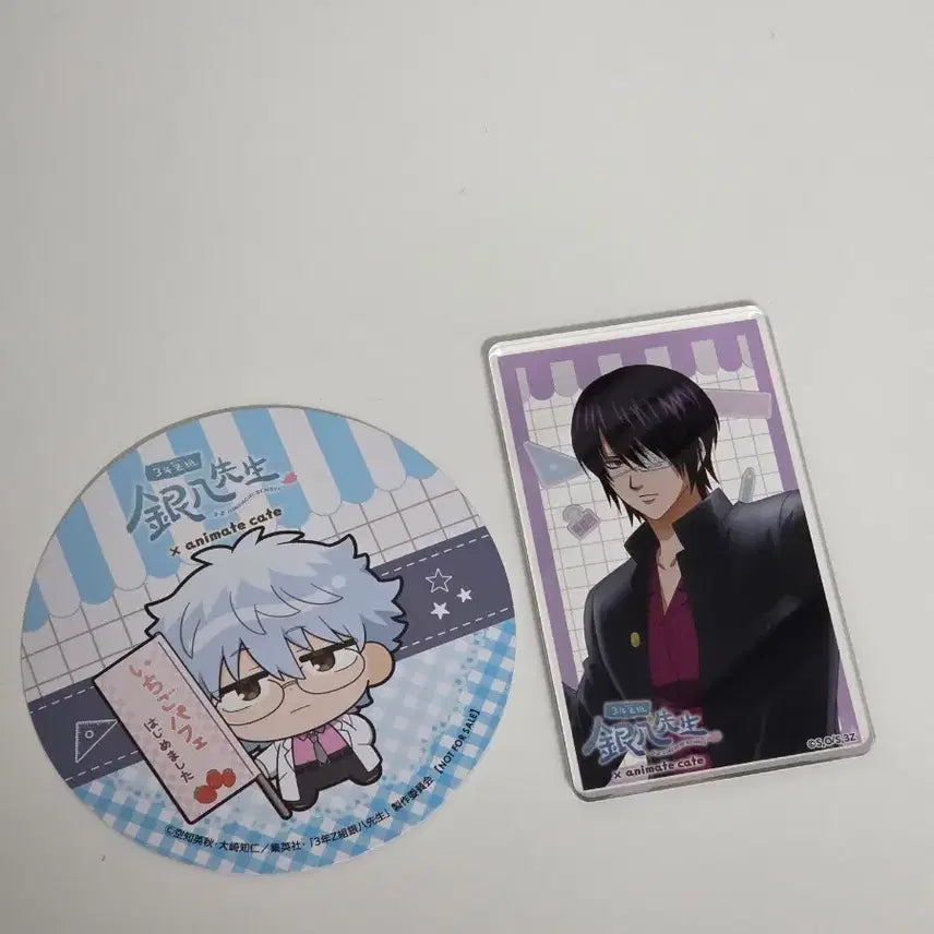 [BUNJANG] Gintama 3-Z Animate Collab Cafe Acrylic Card Shinsuke / Coaster Ginpachi / 은혼 삼젯 애니메이트 콜라보 카페 아크릴 카드 신스케 / 코스터 긴파치